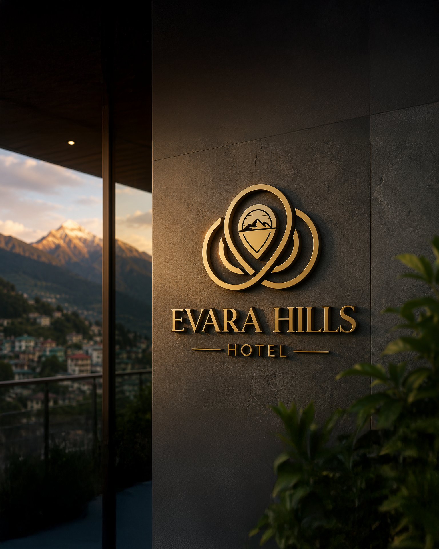 Evara Hills Hotel logo signage by Digitool