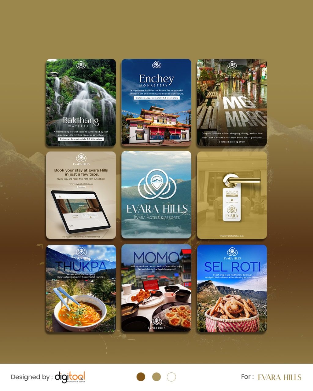 Evara Hills Instagram grid by Digitool