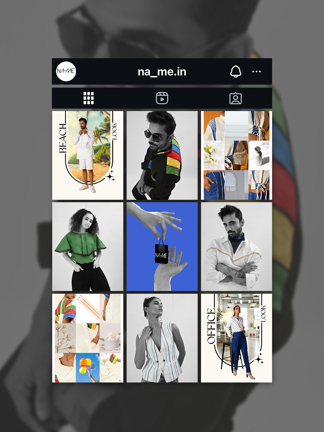 NA-ME Instagram grid by Digitool